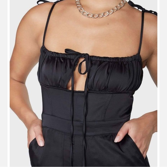 WeWoreWhat stretch satin jumpsuit - Picture 2 of 6